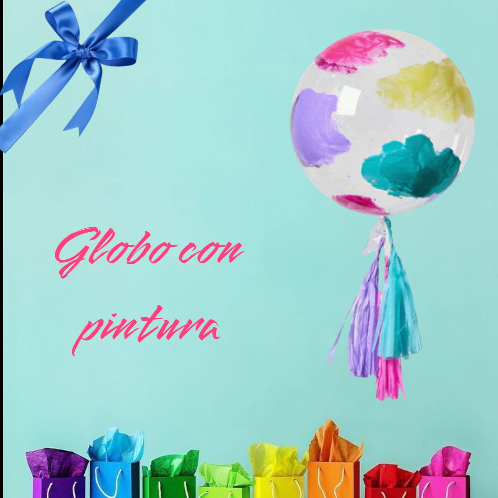 Globo burbuja con pintura personalizada
