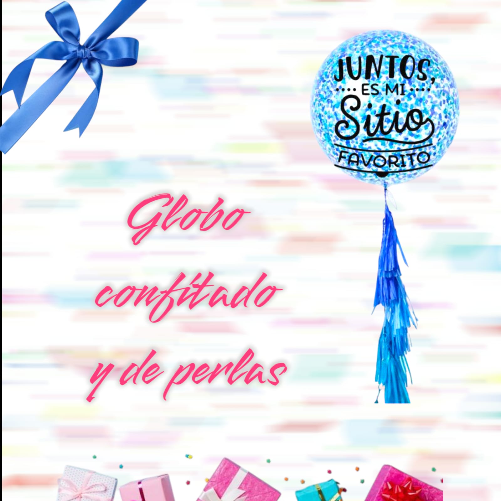 Globo confitado con perlitas