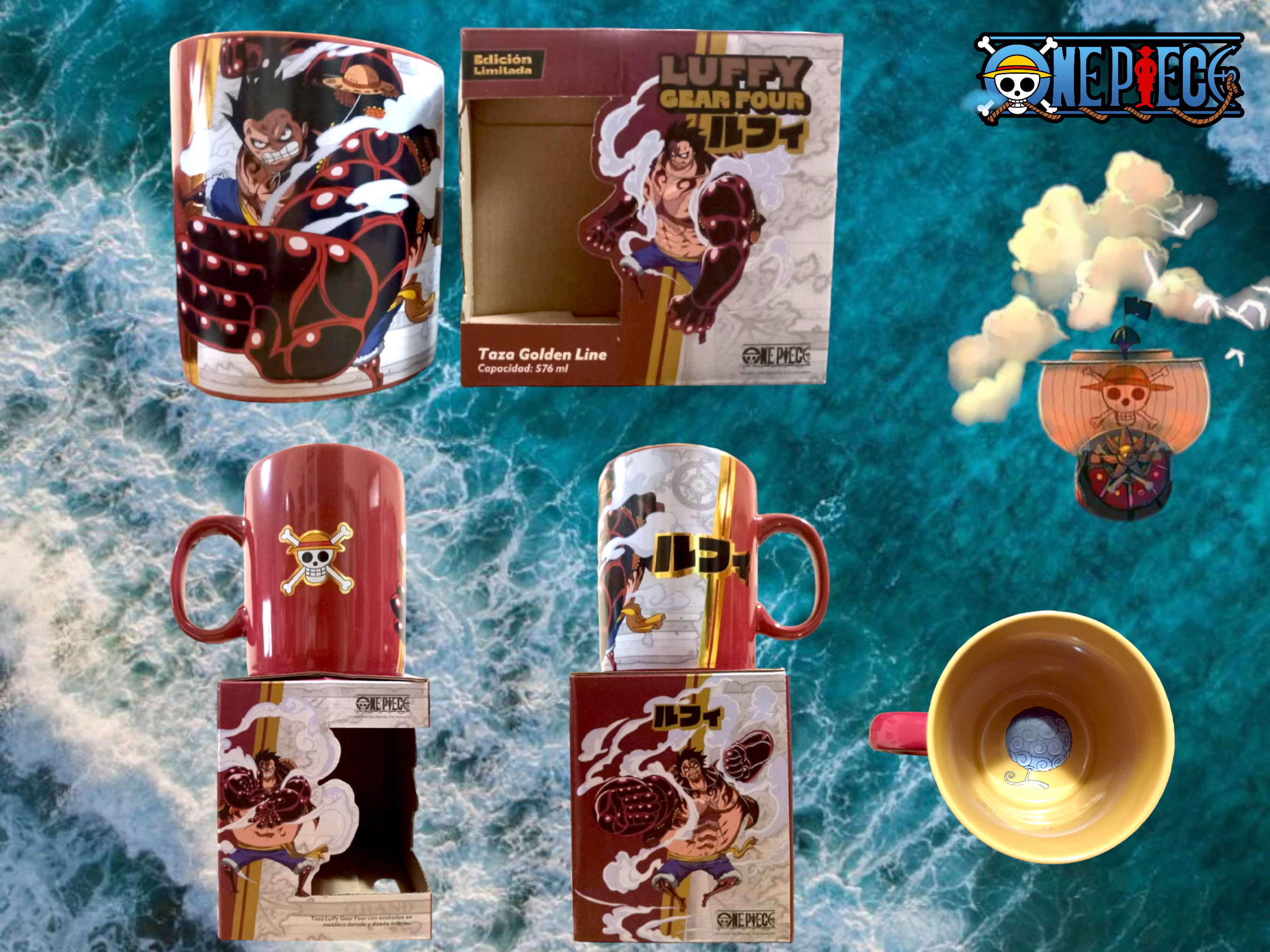 Taza metalizada Luffy One Piece