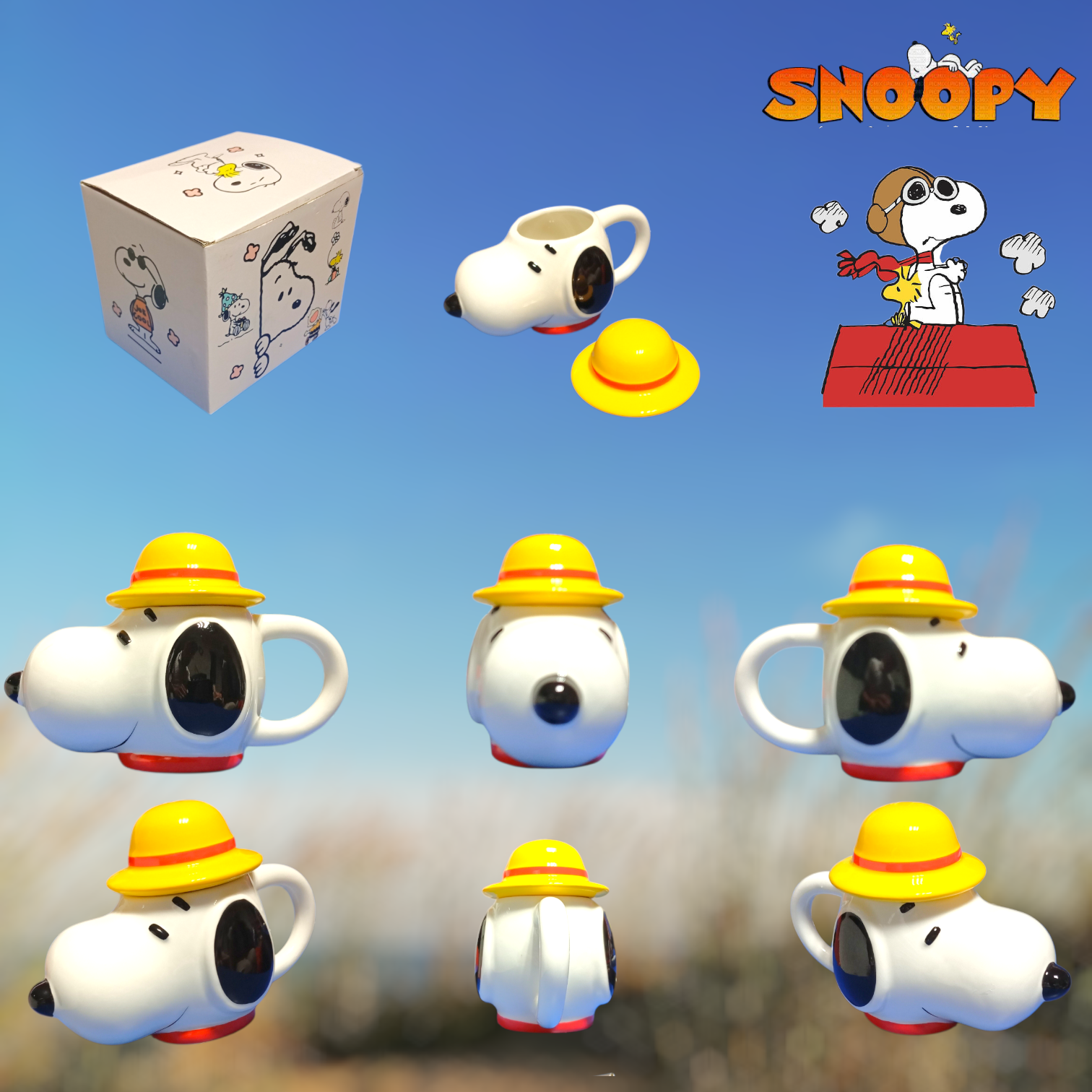 Taza 3D cabeza Snoopy